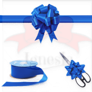 Pita Peresmian Biru 15cm Set Gunting Hias Satin Real Ribbon By Ignesia Bisa Custom