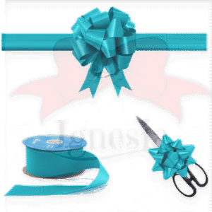 Pita Grand Opening Tosca Teal 15cm Set Tali Panjang PP Real Ribbon By IgnesiaBisa Custom