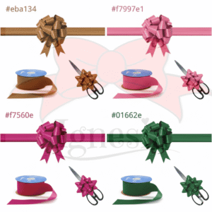 Dekorasi Grand Opening Coklat 15cm Set Tali Panjang PP Real Ribbon By IgnesiaBisa Custom