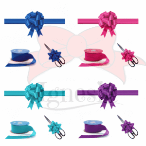 Dekorasi Potong Pita Ungu Tua 15cm Set Tali Panjang PP Real Ribbon By IgnesiaBisa Custom