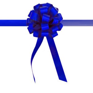 Pita Peresmian Biru 15cm Set Tali Panjang Satin Real Ribbon
