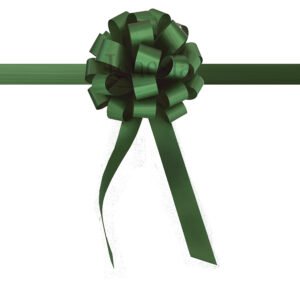 Dekorasi Grand Opening Hijau Tua 15cm Set Tali Panjang Satin Real Ribbon By IgnesiaBisa Custom