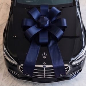 Pita Mobil Baru Warna Biru Dongker / Navy Bahan Kain Satin