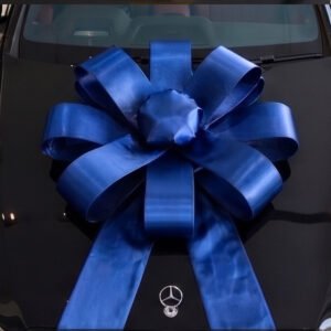 Pita Mobil Baru Warna Biru Dongker / Navy Bahan Kain Satin